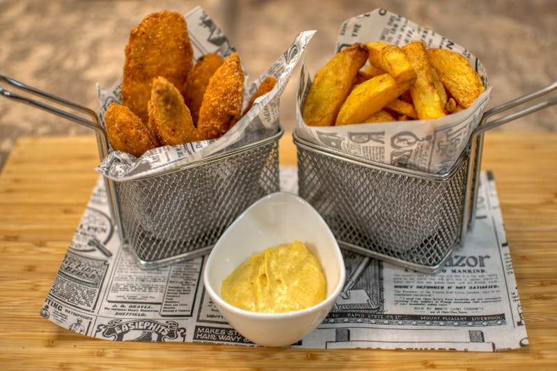 3-Piece Tender Basket with dipping sauce and side